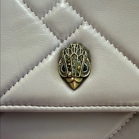 Kurt Geiger Quilted Dark Beige Clutch - Picture 5 of 7